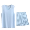 thumbnail image 1 of Conjunto Deportivo de los Hombres, Moda Casual de Color Sólido Cuello en V sin Mangas de Elasticidad Superior para el Desgaste Al Aire Libre, Traje Atlético de Humedad, 1 of 8