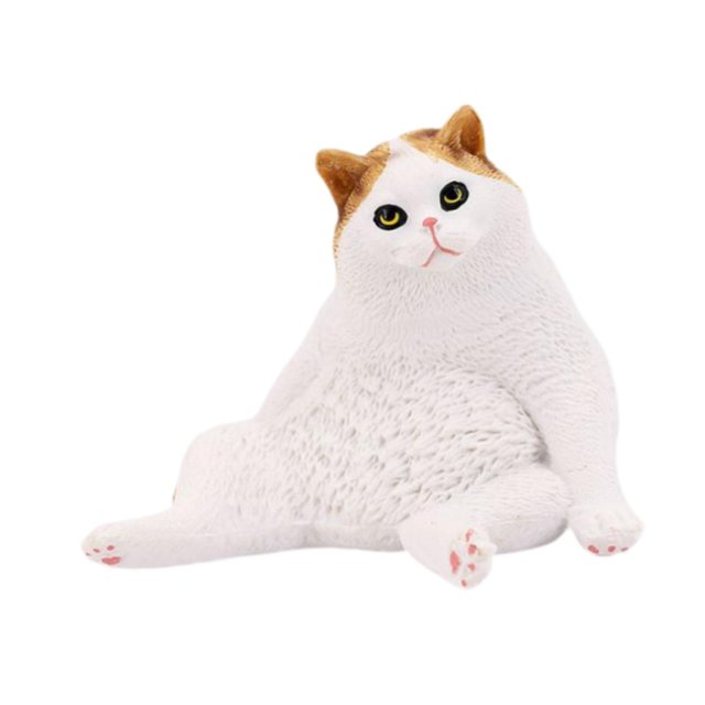 Simulación de figuras de gato de Shorthair gatito artificial realista dibujante de dibujos animados figura de animales para niños y niños cumpleaños