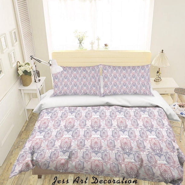 3D Floral Pattern Quilt Cover Set Ropa de Cama Set Funda Nórdica Fundas de almohada A005 Lqh