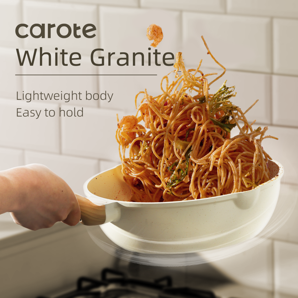 CAROTE Ensemble de casseroles et poêles antiadhésives en granit vert, 8 pièces antiadhésives en pierre pour induction avec poêle, casseroles et cocotte (sans PFOS, PFOA CAROTE Ensemble de casseroles et poêles antiadhésives en granit vert, 8 pièces antiadhésives en pierre pour induction avec poêle, casseroles et cocotte (sans PFOS, PFOA