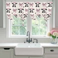 thumbnail image 4 of Cute Bow Cow Balloon Curtains for Windows, Bedroom Curtains 54 Inch Length, Beige Farmhouse Cute Animals Tie Up Curtains Panels Thermal Insulated Bathroom Curtains Window 42"x54", 4 of 8