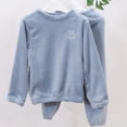 thumbnail image 2 of WAVSUF Girls Fleece Sets Long Sleeve Top and Jogger Fit Pants Winter Home Warm Outfits 2 Piece Blue 7-8, 2 of 4
