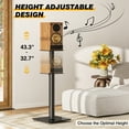 thumbnail image 2 of RTVR Pair of Speaker Stands Height Adjustable 32.7-43.3 Inch, 360° Rotation Top Plate with 2 Styles Feet & Cable Management, 2 of 9