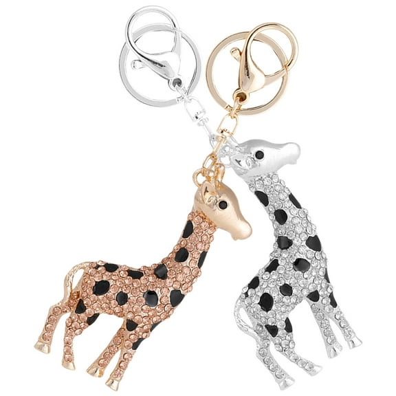 OULII 2pcs Animal Bag Pendant Creative Elephant Keychain Alloy Decorative Keys Women Party