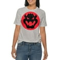 thumbnail image 3 of Big Size Bowser Face Graphic Design Deluxe Jersey T-Shirt - Heather Grey XL, 3 of 4