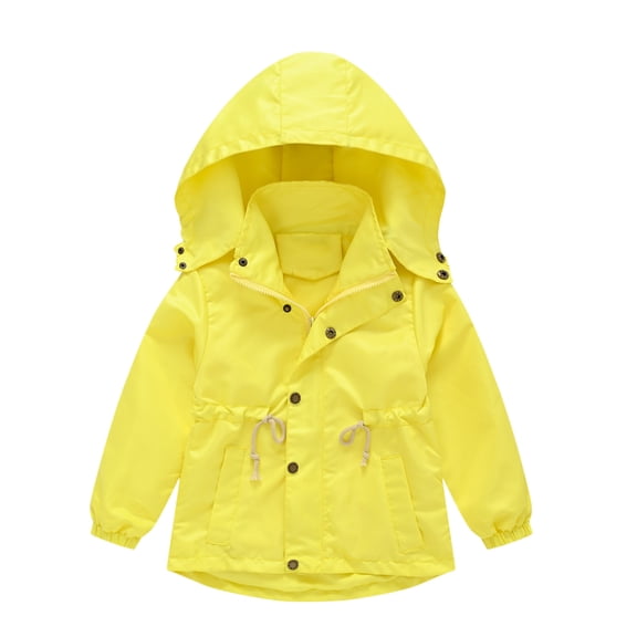 XXWXYD Toddler Windproof Dress Jackets Boys Girls Hooded Zip up Waterproo𝖿 Waisted Rain Coat Baby Outdoor Button Raincoat Girls Rain Jacket Casual Holiday Back-To-School