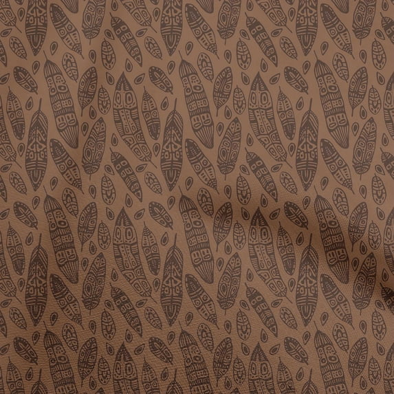 oneOone Georgette Viscose Brown Fabric African Quilting Supplies Print Sewing Fabric By The Yard 42 Inch Wide