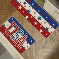 thumbnail image 4 of 2 Pieces 4th of July Kitchen Rugs Kitchen Mats Independence Day Kitchen Rugs for Floor Non Slip Home Decor 2 Piece Set Multicolor, 4 of 6