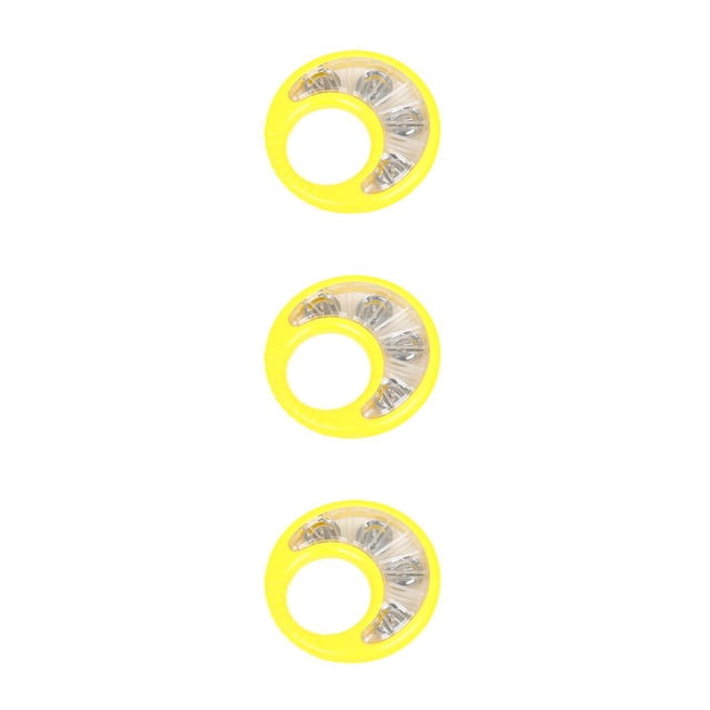 bedienty Rattles Toys Early Educational ABS Material Double Sided Percussion Instrument Ergonomic Handle Grip Drum Plaything Yellow 3Set