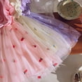 thumbnail image 4 of Robes Décontractées pour Filles, Été, Broderie Florale, Col Rond, Manches Volantes, Nœud, Robe de Plage, Rose, 5-6 Ans, 4 of 5