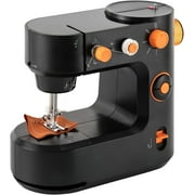 Leather sewing machine, sewing machine for beginners, leather stitching machine kids sewing machine with LED light & five types stitching sewing machines portable for kids 8.85in-black