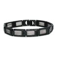 thumbnail image 1 of Black Stainless Steel Cable-Link Bracelet, 1 of 1