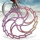 thumbnail image 2 of Ultralight Bicycle Brake Disc Electroplated Stainless Steel Dazzling Color Hollow Bike Accessory 180mm, 2 of 4