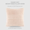 thumbnail image 2 of Comfort Canopy Cozy Chunky Knit Decor Throw Pillow Cover, 20" x 20", 2 of 8