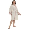 thumbnail image 5 of Sunsent Women's Plus Size Kimono Robes Soft Lightweight Bathrobes Sleepwear V-Neck Ladies Loungewear XL-4XL, 5 of 6