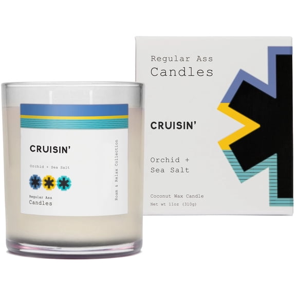Cruisin', Orchid Sea Salt 11oz Candle by Regular Ass Candles
