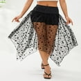 thumbnail image 3 of Femmes Maille Demi-Robe Couleur Unie Haute Taille Printemps Été Automne Rue Club Partie Jupe Longue, 3 of 7