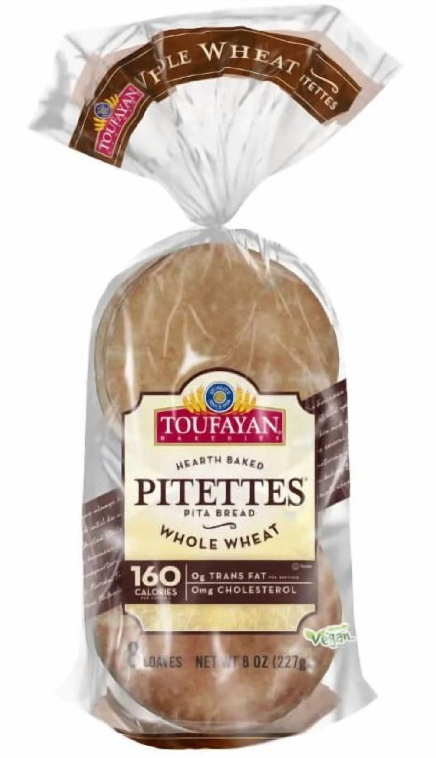 VSM Toufayan Bakeries Whole Wheat Pitettes Pita Bread (3 Pack)