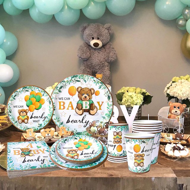 Teddy Bear Jungle Safari Theme Party Cubiertos desechables Decoración de fiesta de cumplea?os XianweiShao 8390612857140