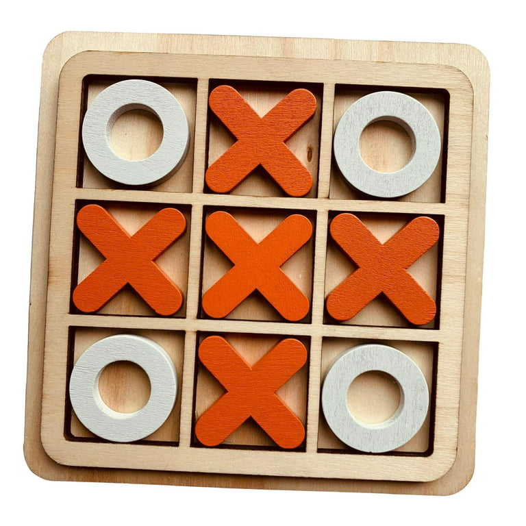 Tic Tac Toe Board Game ,Tic Tac Toe Family Game, Classic Board Game,  Classical Family Board Game,Children's Tic Tac Toe Game, Early Learning  Puzzle Interactive Toys,15 X 15 cm 