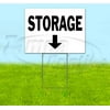 Storage Down (18" x 24") Yard Sign, Includes Metal Step Stake