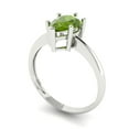 thumbnail image 2 of Solitaire Engagement Ring for Women - 1.5ct Natural Peridot in 14K White Gold Promise Ring, 2 of 6