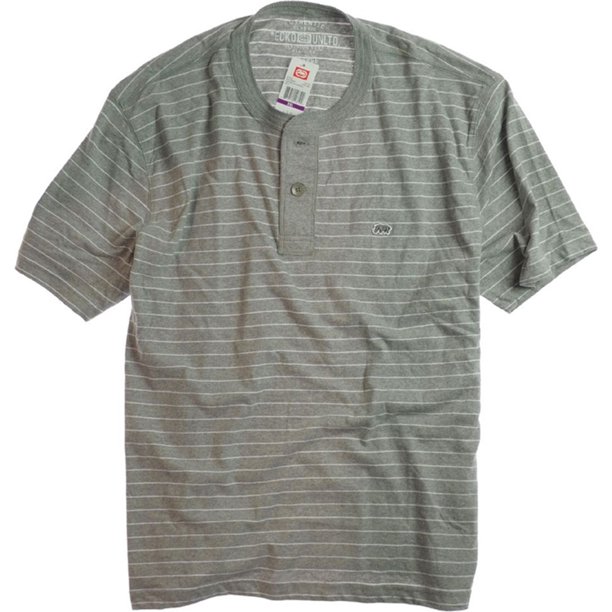 Ecko Unltd. Camiseta henley Captain Jack Stripe para hombre, gris, XX-Large