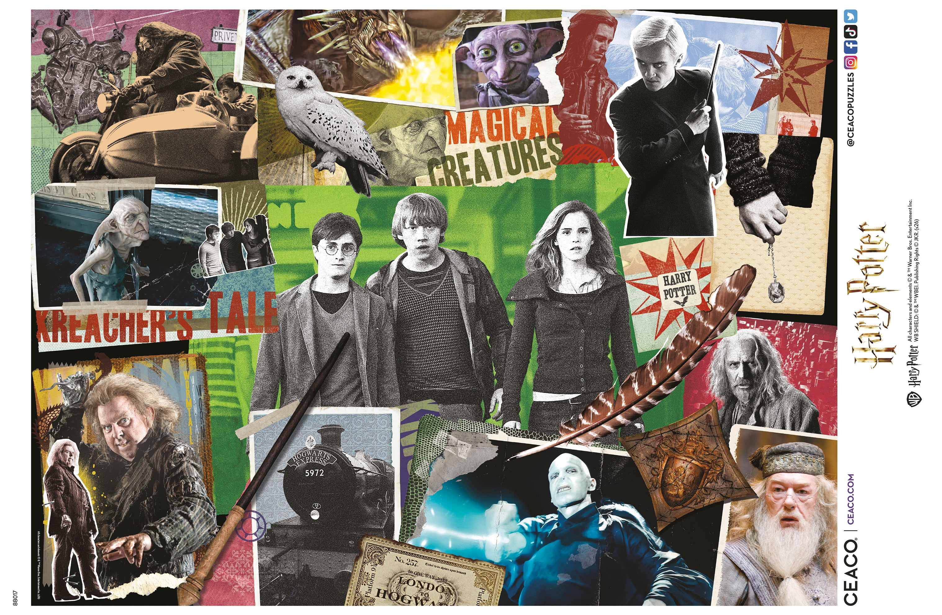 Ceaco Harry Potter Collage 1000-Piece Interlocking Jigsaw Puzzle for Adults Ages 14+