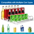thumbnail image 6 of LJSXFI Drink Organizer for Fridge, Soda Can Dispenser for Refrigerator, Self Pushing Fridge Drink Organizer, Holds up to 25 Cans, 5 Row, 6 of 7