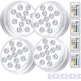 thumbnail image 1 of JinsintoSubmersible Led Light Pool Light With Remote Control Rgb Color Changing Pond Lighting Decoration For Vase Base, Swimming Pool, Aquarium 4 Pack, 1 of 5