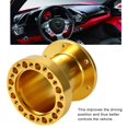 thumbnail image 4 of 3inch Universal Car Aluminium Steering Wheel Hub Spacer Steering Adapter Kit (Yellow), 4 of 4
