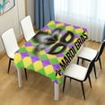 thumbnail image 7 of Coolnut Mardi Gras Rectangle Tablecloth Spill-Proof Polyester Table Cloth Table Cover for Kitchen Dining Picnic Holiday Party Decoration, 54"x72", 7 of 7