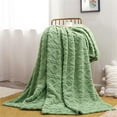 thumbnail image 2 of Xuniizn Soft Blankets, Throw Blanket for Couch, Flannel Sherpa Blanket Fleece Blanket for Adults, Cozy, Plush, Thicken, Reversible, Machine Washable, Green, 2 of 5