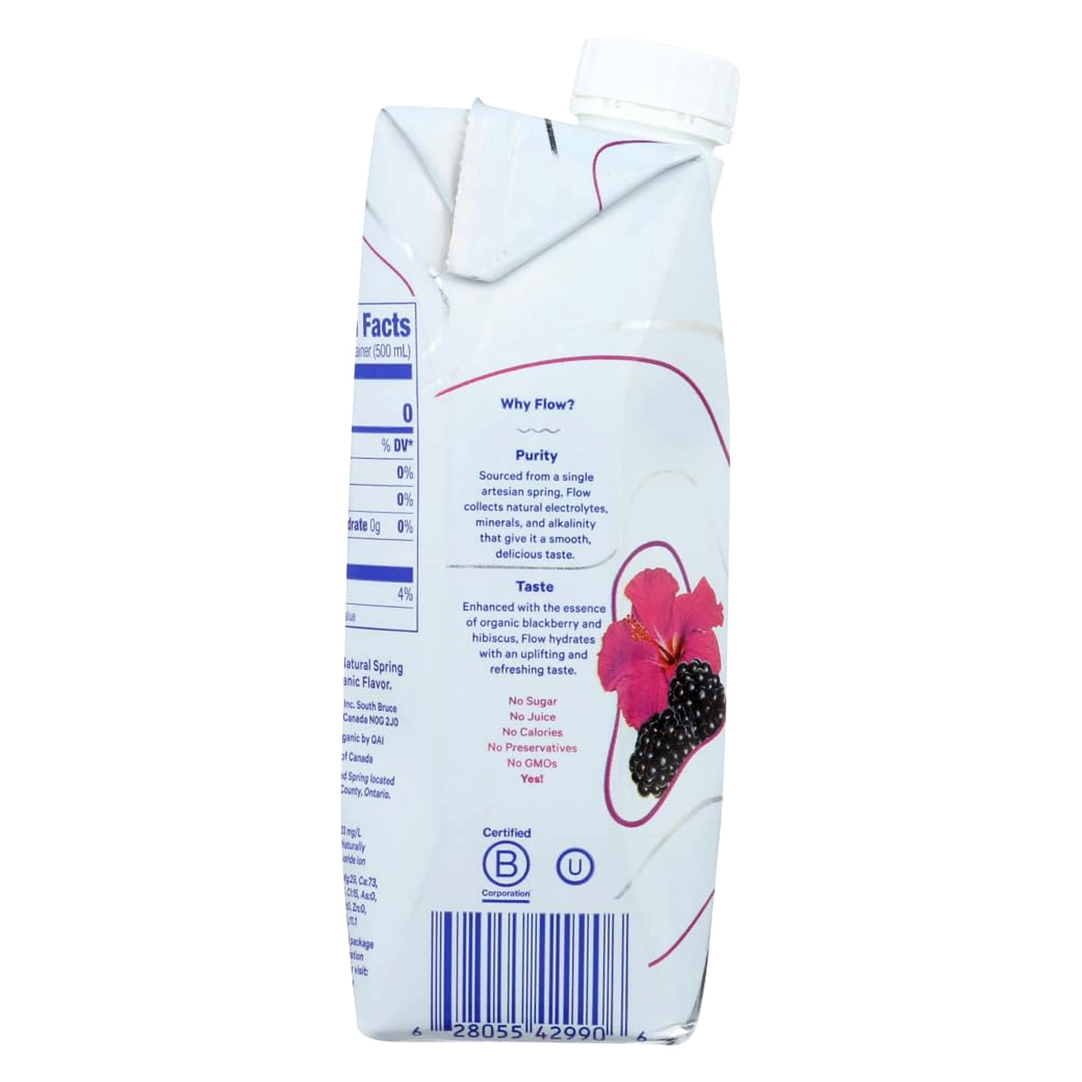Flow - Water Spk Blackberry - Case of 12 - 500 ML
