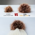 thumbnail image 6 of Winter Beanie Hat for Women with Pompom Warm Fleece Lined, Women Warm Chunky Soft Knit Skull Cap for Skiing, Christmas Gifts for Her, White, 6 of 10