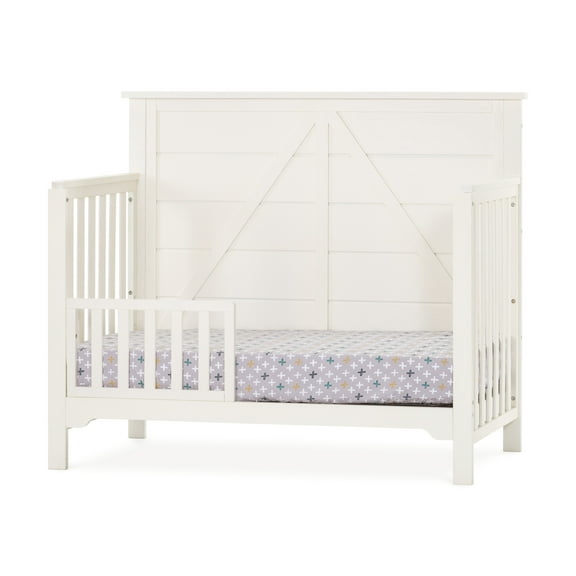 Child Craft Toddler Guard Rail for Crib Conversion, Fits Woodland & More, Pine Wood Construction, Brushed Cotton