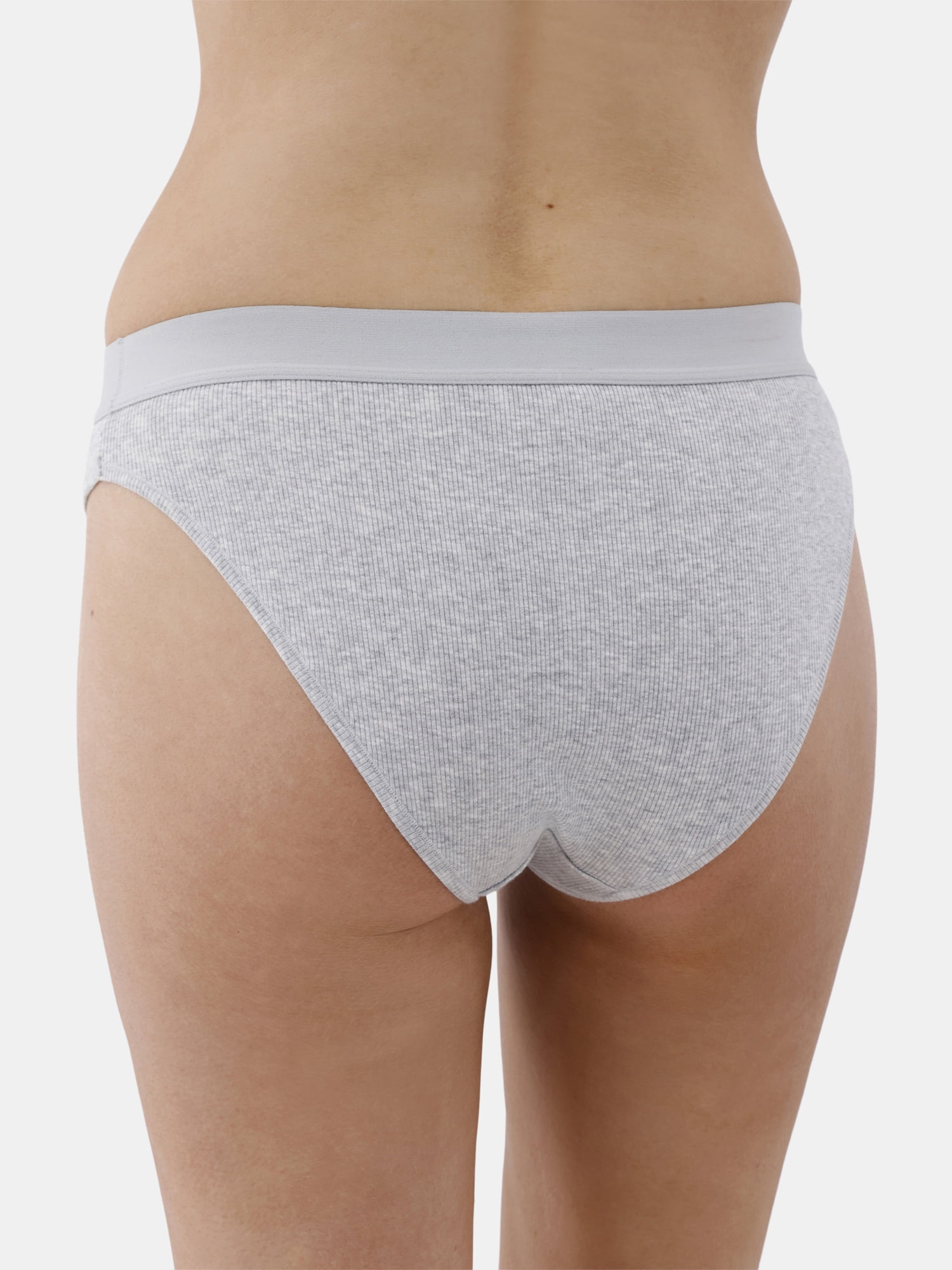 No Boundaries Women's Ribbed Bikini Panties 3-Pack, Sizes XS-3XL