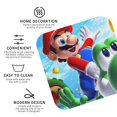 thumbnail image 4 of Saiise 4 Pcs Leather Coasters for Drinks Coaster Sets Drink Table Cup Coasters for Living Room Kitchen Coffee Decor,Mario, 4 of 8