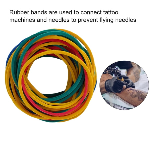 Piezas de máquina de tatuaje 50 piezas de bandas de goma de colores, 50 juntas tóricas de tatuaje, 50 arandelas de agujas de tatuaje 8 almohadillas de goma de tatuaje y 3 llaves hexagonales de tatuaje Ecomeon no