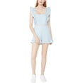 thumbnail image 1 of BCBG Womens Ruffle Romper Jumpsuit, Blue, 2, 1 of 1