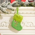 thumbnail image 5 of 7.8 inch Mini Cute Knit Monogram Embroidered Christmas Stocking Personalized Initial Christmas Stocking Family Holiday Xmas Party Decor Christmas Decorations Christmas Socks-Z-Green, 5 of 5