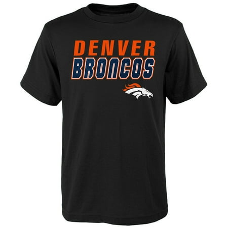 - Youth Black Denver Broncos Outline T-Shirt