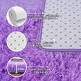 thumbnail image 6 of Socofuz Solid Shag Collection Rug,4x6ft Purple Large Fluffy Area Rugs Perfect for Dining room, Bedroom, 6 of 7