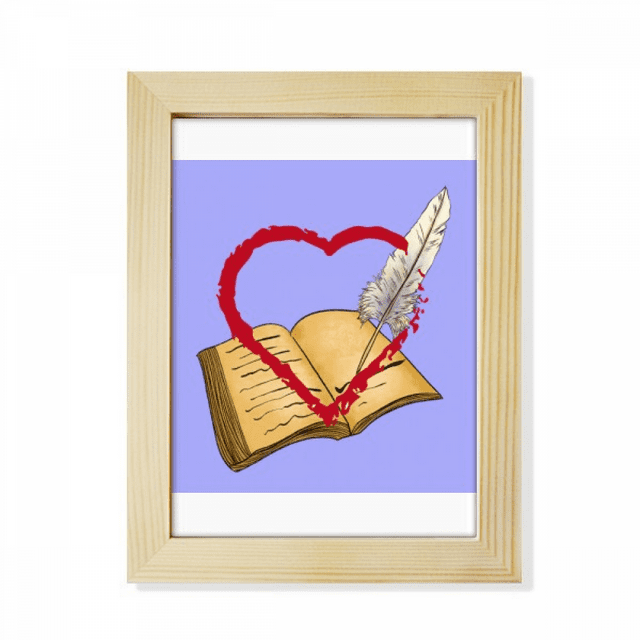 January Love Diary Valentines Day Desktop Adorn Photo Frame Display Art Painting Wooden