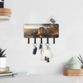thumbnail image 6 of Lion Trees Grass Sky Mail Holder Organizer Wall Mount with Shelf Key Holder Key Rack with 5 Key Hooks for Wall Decorative, 6 of 6