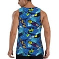 thumbnail image 3 of Haiem Hawaiian Style Men Workout Tank Top Gym Bodybuilding Sleeveless Muscle T Shirts Athletic Tank Breathable Workout Shirt-, 3 of 9