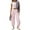 Pink, variant on CHUOU Womens Two Pieces Outfits Solid Color Casual Sets Cropped Tops Sweatpants Tracksuit With Pockets