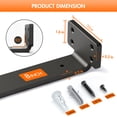 thumbnail image 6 of 6 Pack Shelf Bracket 8 inch Long, Yeabett Floating Shelves Brackets(1/5"-Thick), Black Coated Metal Wall Shelf Support Brackets with 160 lb. Load Capacity, 6 of 8