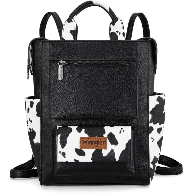Wrangler Women's Convertible Backpack, Vegan Leather Black photo 1
