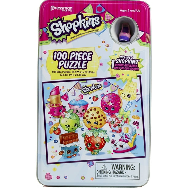 Shopkins 100-Piece Puzzle in Collectible Tin - Walmart.com